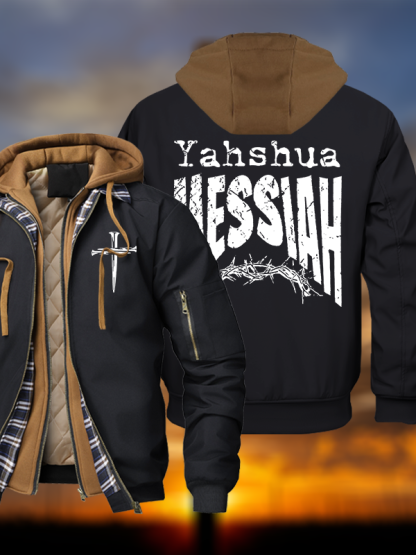 Yeshua Warm Hooded Bomber Jacket