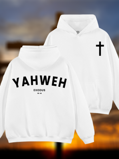 Yahweh Jesus God Christian Plush Fleece-Lined Hoodie