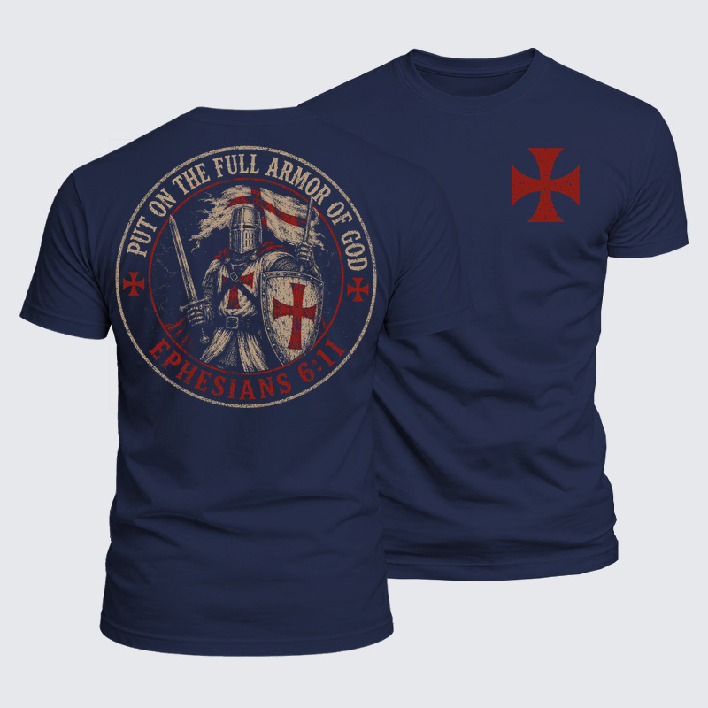 Luxe Mercerized Cotton Tee - Put On The Full Armor Of God Ephesians 6:11