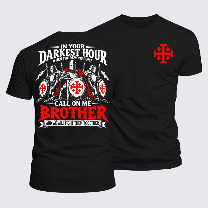 Luxe Mercerized Cotton Tee - Call On Me Brother – Knights of Faith