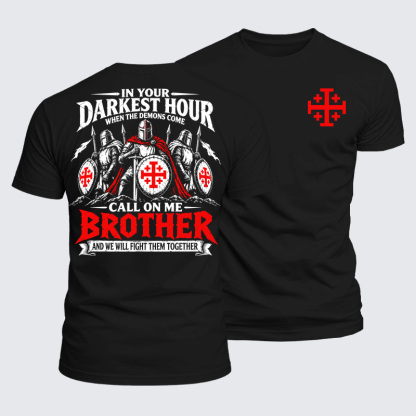 Luxe Mercerized Cotton Tee - Call On Me Brother – Knights of Faith