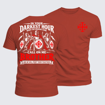Luxe Mercerized Cotton Tee - Call On Me Brother – Knights of Faith