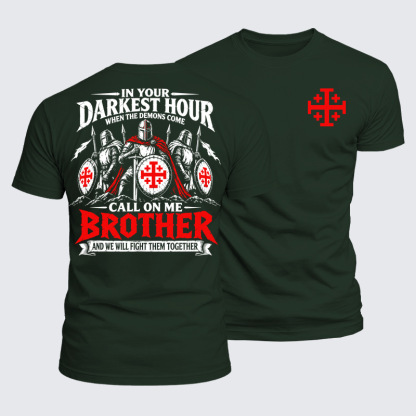 Luxe Mercerized Cotton Tee - Call On Me Brother – Knights of Faith
