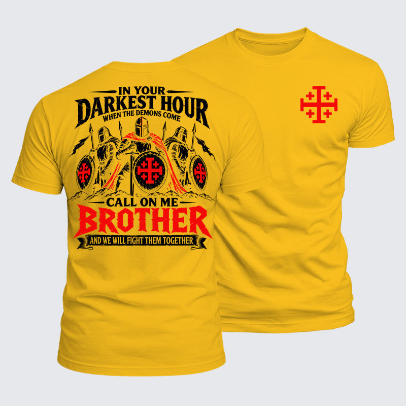 Luxe Mercerized Cotton Tee - Call On Me Brother – Knights of Faith
