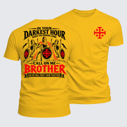 Luxe Mercerized Cotton Tee - Call On Me Brother – Knights of Faith