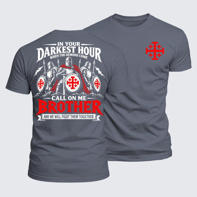 Luxe Mercerized Cotton Tee - Call On Me Brother – Knights of Faith
