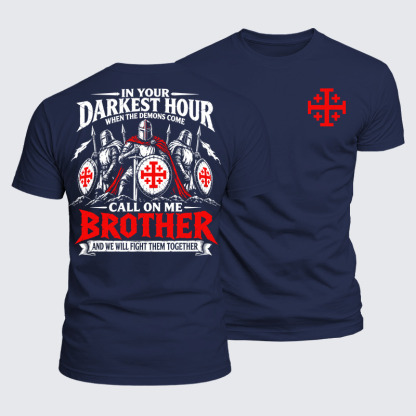 Luxe Mercerized Cotton Tee - Call On Me Brother – Knights of Faith