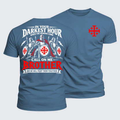 Luxe Mercerized Cotton Tee - Call On Me Brother – Knights of Faith