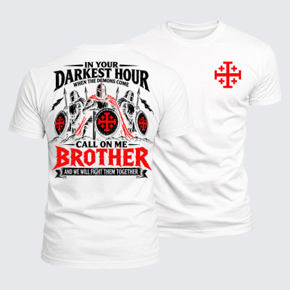 Luxe Mercerized Cotton Tee - Call On Me Brother – Knights of Faith