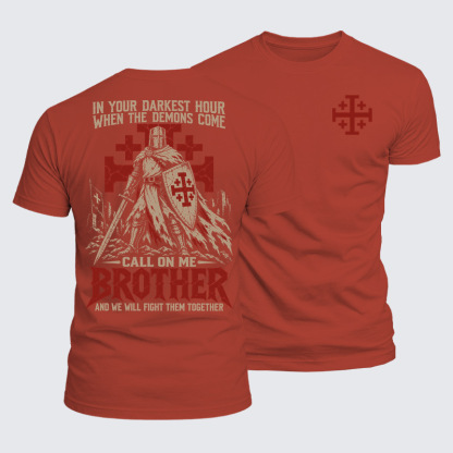 Luxe Mercerized Cotton Tee - Call On Me Brother – Knights of Faith