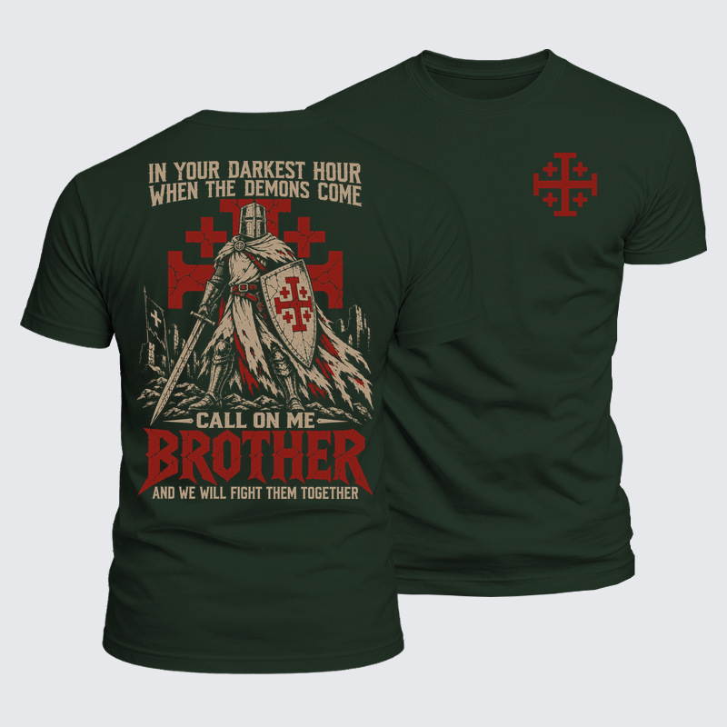 Luxe Mercerized Cotton Tee - Call On Me Brother – Knights of Faith