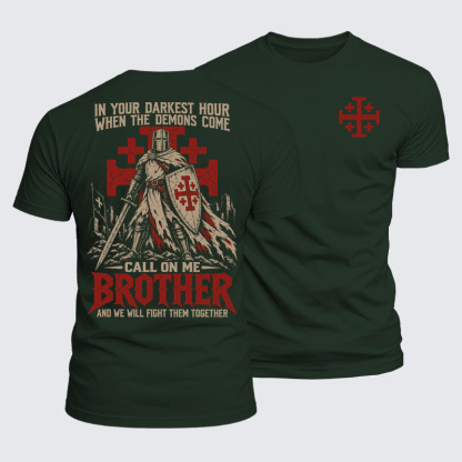 Luxe Mercerized Cotton Tee - Call On Me Brother – Knights of Faith