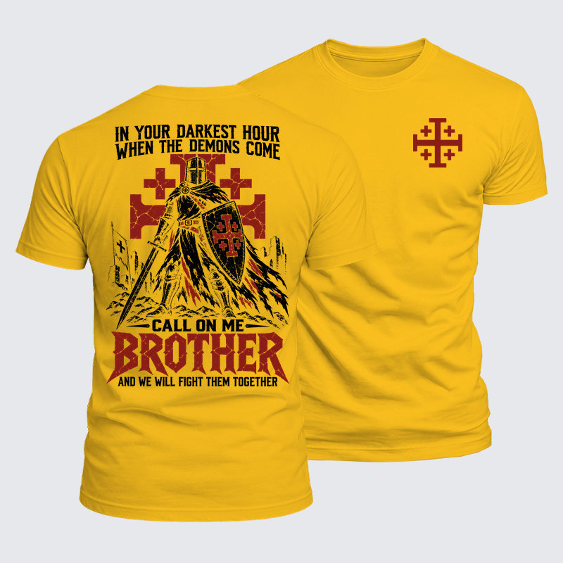 Luxe Mercerized Cotton Tee - Call On Me Brother – Knights of Faith