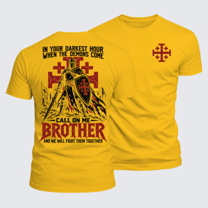 Luxe Mercerized Cotton Tee - Call On Me Brother – Knights of Faith