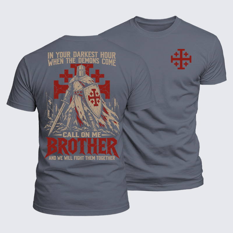 Luxe Mercerized Cotton Tee - Call On Me Brother – Knights of Faith