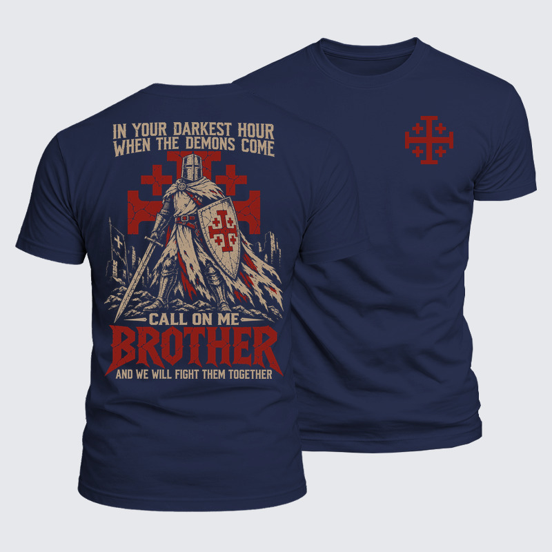 Luxe Mercerized Cotton Tee - Call On Me Brother – Knights of Faith