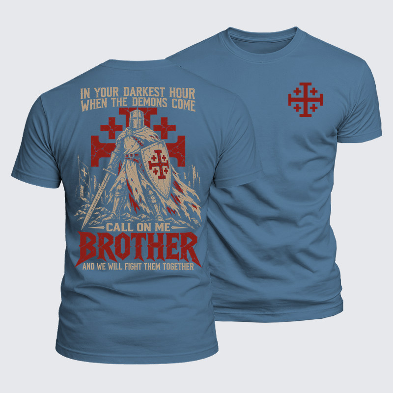 Luxe Mercerized Cotton Tee - Call On Me Brother – Knights of Faith