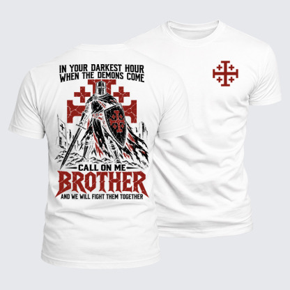 Luxe Mercerized Cotton Tee - Call On Me Brother – Knights of Faith