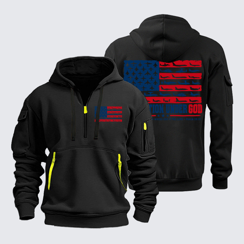 Zipper Hoodies - One Nation Under God – Psalm 33:12