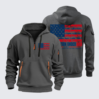 Zipper Hoodies - One Nation Under God – Psalm 33:12