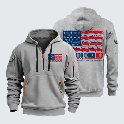 Zipper Hoodies - One Nation Under God – Psalm 33:12