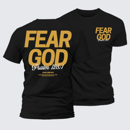 Fear God Jesus God Christian Premium Mercerized Cotton Tee