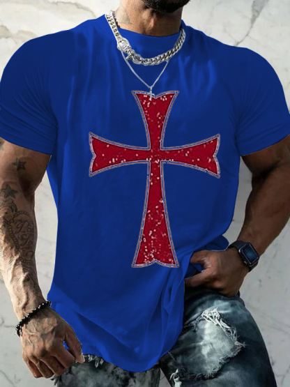 Knights Templar Crusader Cross Cotton T-Shirt