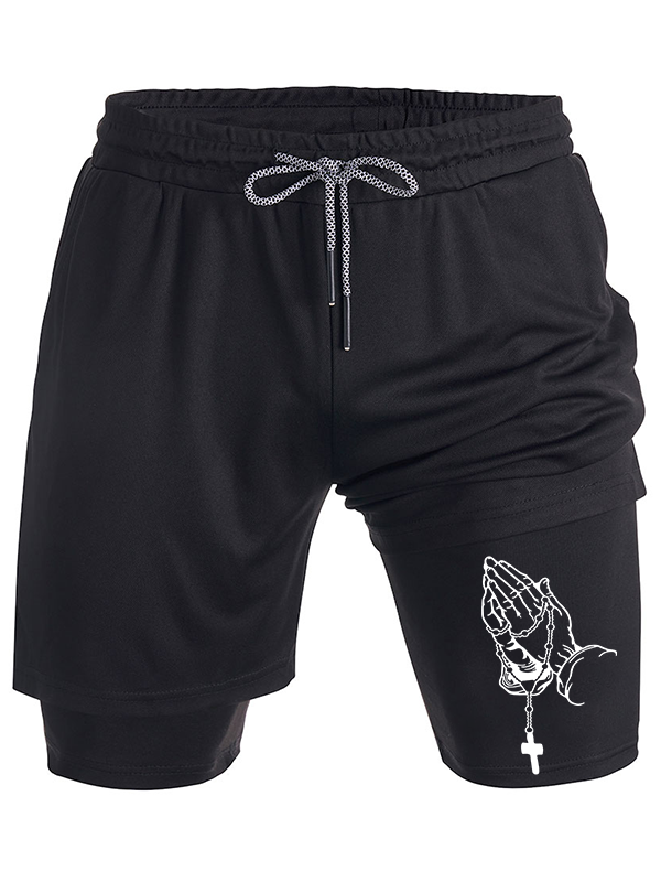 Pray Cross Christian Performance Shorts