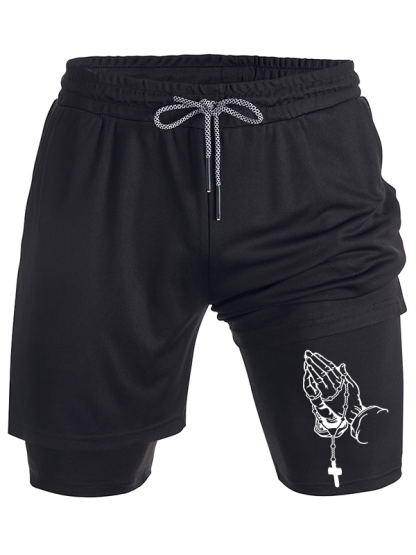 Pray Cross Christian Performance Shorts