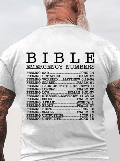 Christian Bible Emergency Numbers T-Shirt