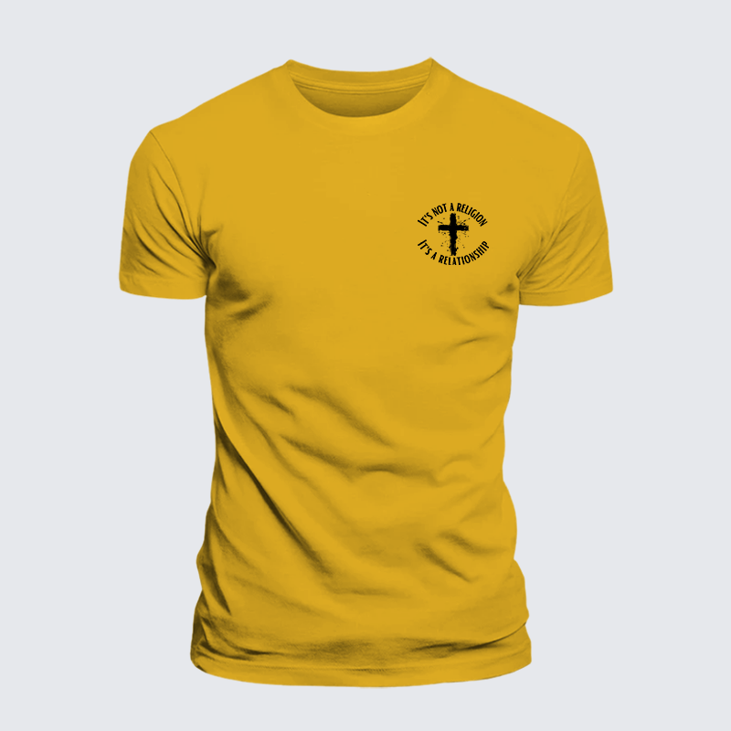 It's Not A Religion It's A Relationship Jesus God Christian Premium Mercerized Cotton Tee