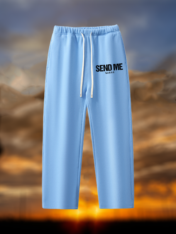 Isaiah 6:8 - SEND ME Christian Plush Fleece-Lined Sweatpant