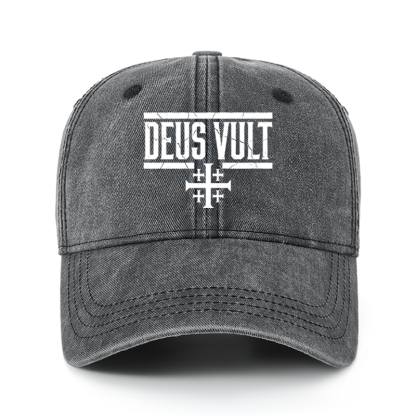 Heritage Washed Cap-Deus Vult