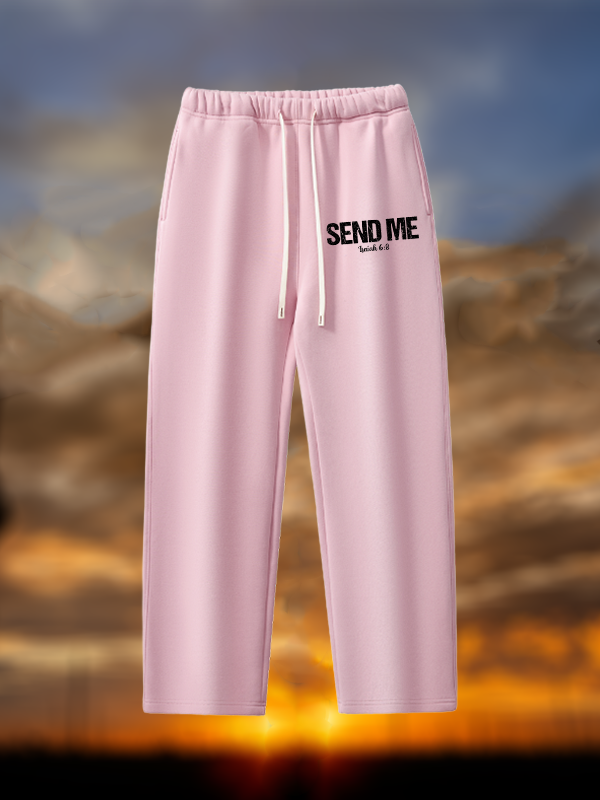 Isaiah 6:8 - SEND ME Christian Plush Fleece-Lined Sweatpant