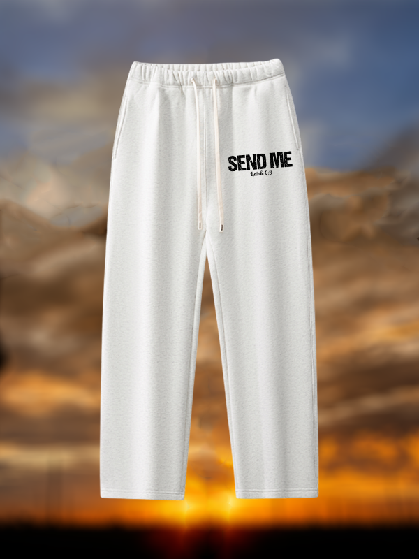 Isaiah 6:8 - SEND ME Christian Plush Fleece-Lined Sweatpant