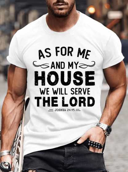 We Will Serve The Lord Christian Cotton T-Shirt