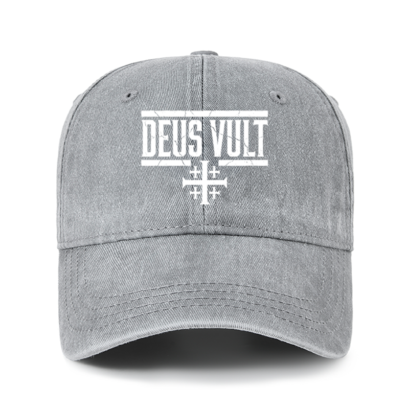 Heritage Washed Cap-Deus Vult