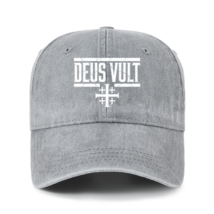 Heritage Washed Cap-Deus Vult