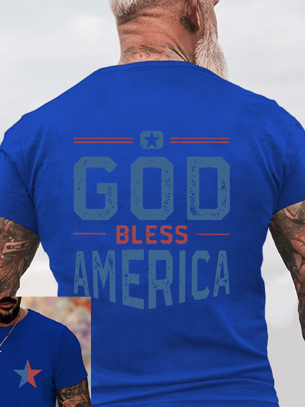 God Bless America Christian Cotton T-Shirt