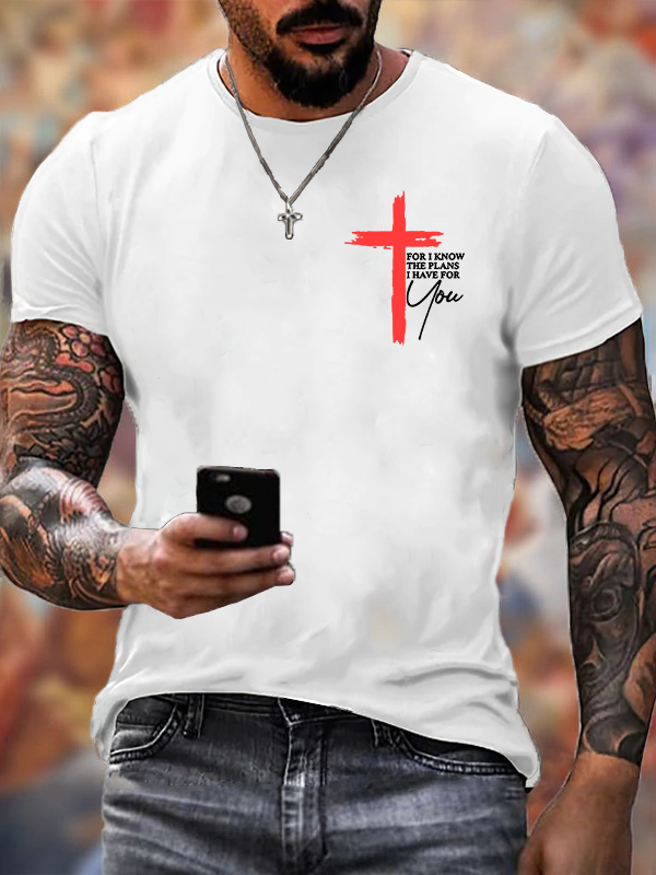 For I Know The Plans I Have For You Jeremiah 29:11 Christian Cotton T-Shirt