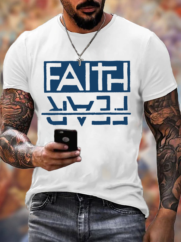 Faith Over Fear Christian Cotton T-Shirt