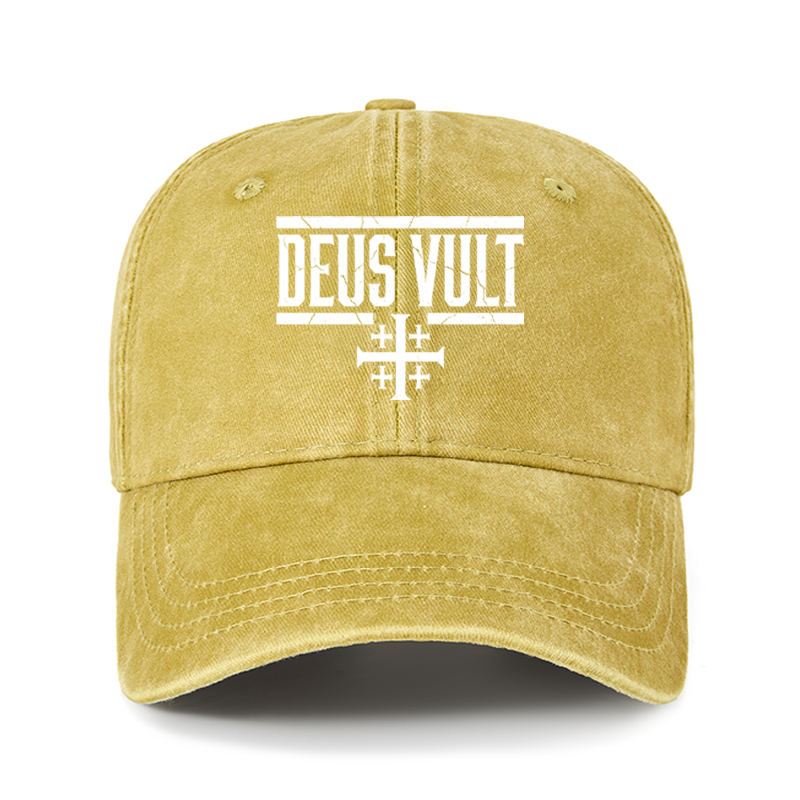 Heritage Washed Cap-Deus Vult