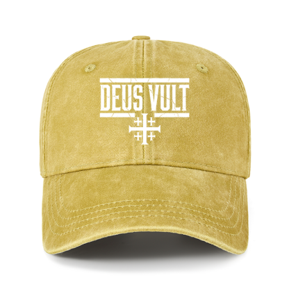 Heritage Washed Cap-Deus Vult