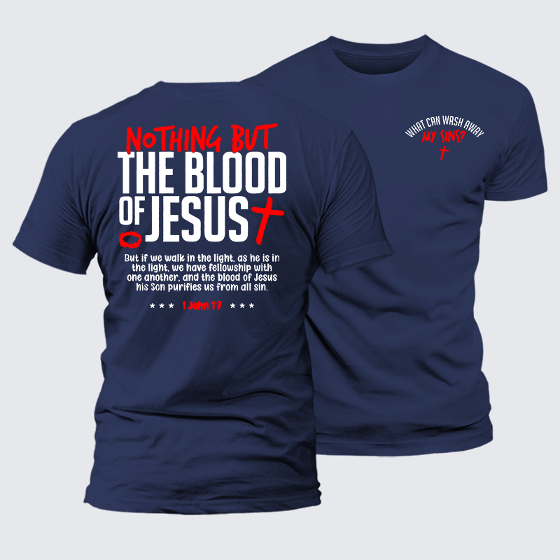 What Can Wash Away My Sins Jesus God Christian Premium Mercerized Cotton Tee