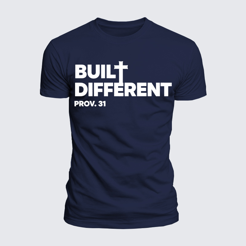 Built Different Proy 31 Jesus God Christian  – Luxe Mercerized Interlock Cotton Tee