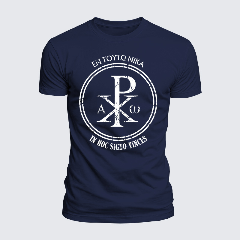 In This Sign Conquer Jesus God Christian  – Luxe Mercerized Interlock Cotton Tee