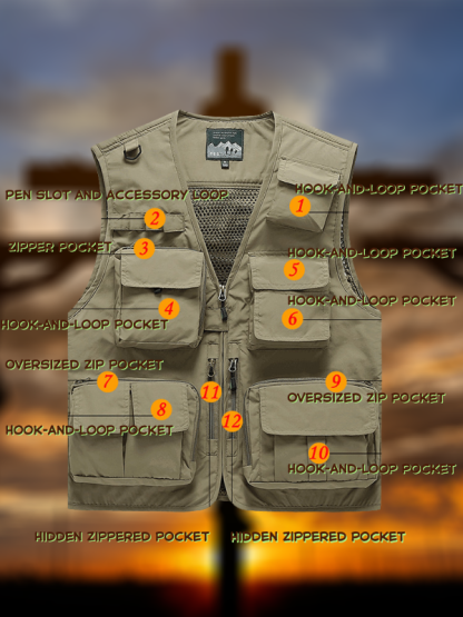 [Copy]Cross Printed Jesus God Christian Outdoor Quick-dry Vest