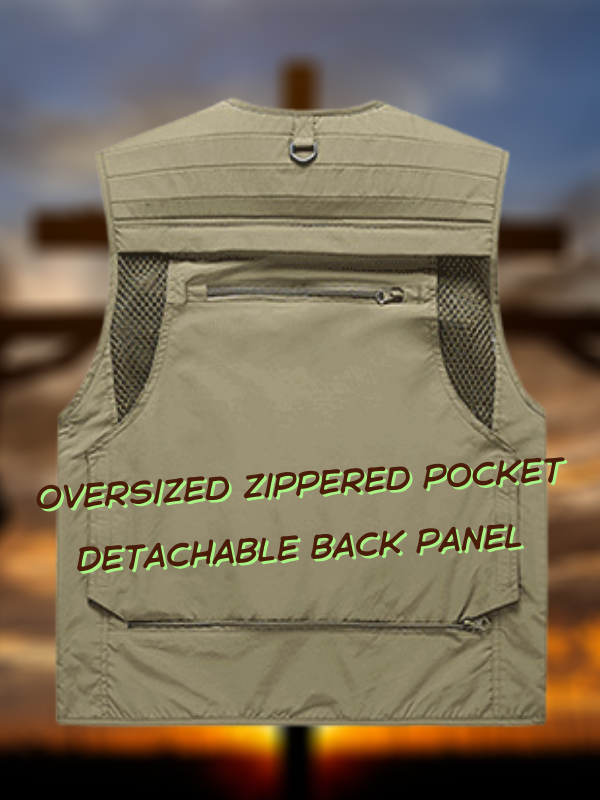 [Copy]Cross Printed Jesus God Christian Outdoor Quick-dry Vest