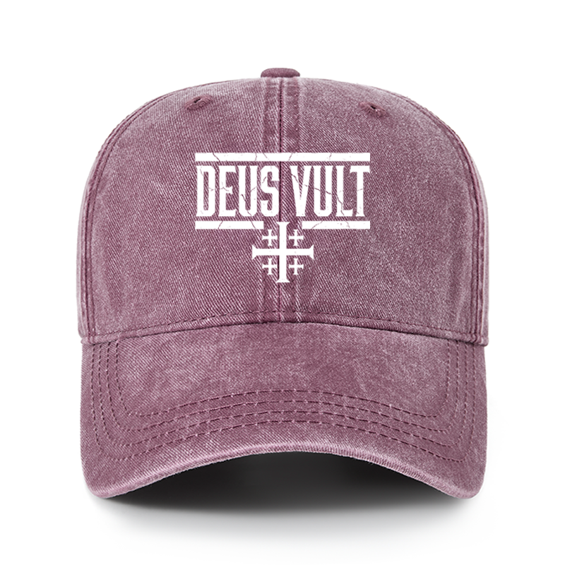 Heritage Washed Cap-Deus Vult