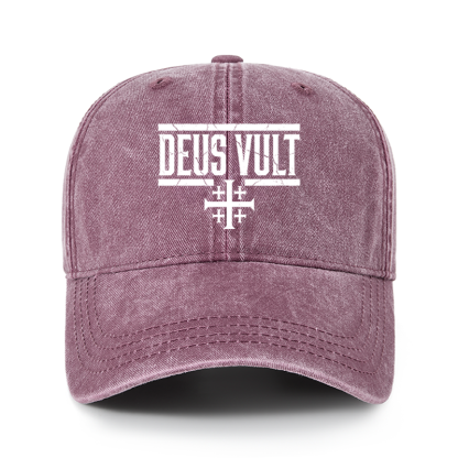 Heritage Washed Cap-Deus Vult
